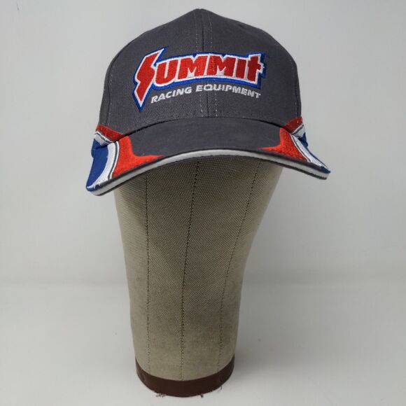 Main Gate Summit Racing Equipment Strapback Hat Gray OSFM Embroidered Logo - Picture 2 of 12